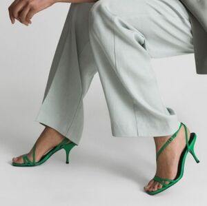 REISS Green Bali strappy sandal